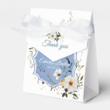 Batismo Azul-Derramante Floral Elegante