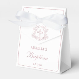 Caixinha De Lembrancinhas Batismo Floral Rosa Simples Batismo Pequeno