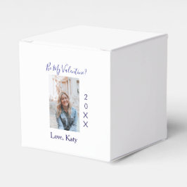 Caixinha De Lembrancinhas Be my valentine love name purple year photo simple