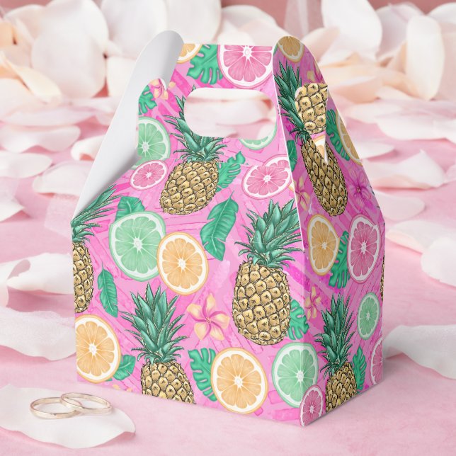 Caixinha De Lembrancinhas Beach Summer Pattern  (Casamento)