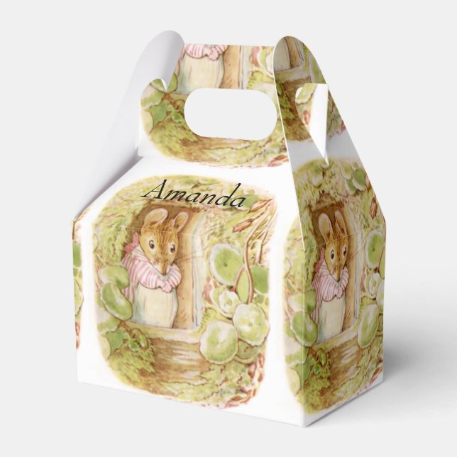 Caixinha De Lembrancinhas Beatrix Potter, Feliz Páscoa, Personalizado (Frente)
