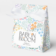 Bebê Colorido Floral Moderno Em Chá de fraldas De