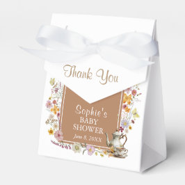 Caixinha De Lembrancinhas Bebê No Bloom Boho Tea Party Chá de fraldas