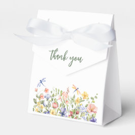 Caixinha De Lembrancinhas Bebê no Chá de fraldas de flor selvagem verde de s