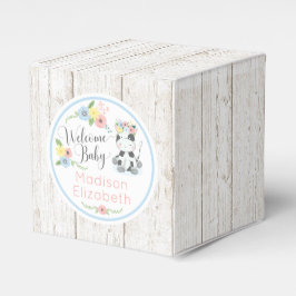 Caixinha De Lembrancinhas Bebê Vaca Floral Vitelo Chá de fraldas de Boas-vin