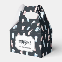 Caixinha De Lembrancinhas Beers Rustic Hand Drawn Whimsical Beer Party Theme