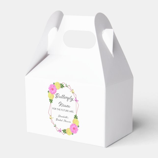 Caixinha De Lembrancinhas Beijos de Borboleta Para o Futuro Chá de Noiva Mrs (Frente)