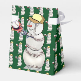 Caixinha De Lembrancinhas Beisebol Snowman Natal