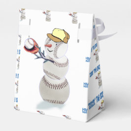 Caixinha De Lembrancinhas Beisebol Snowman Natal