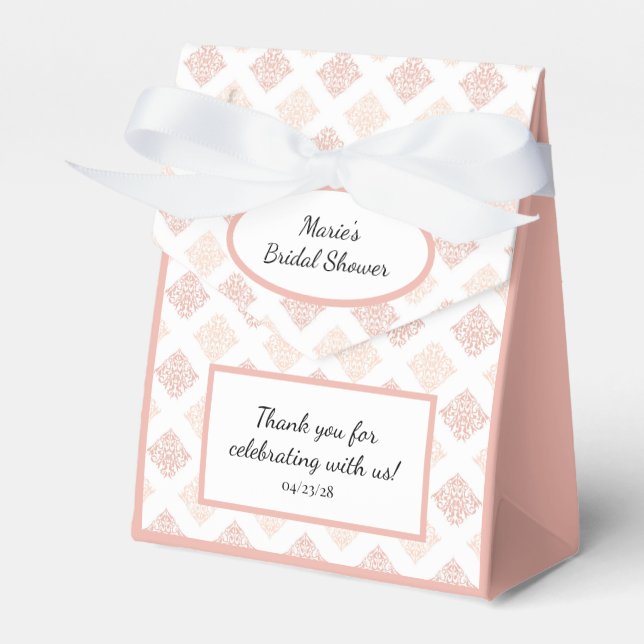 Caixinha De Lembrancinhas Beleza Damask Personalizado (Frente)