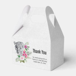 Caixinha De Lembrancinhas Belo retrato da cabeça-leopardo em Watercolor