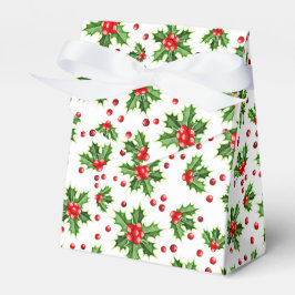 Caixinha De Lembrancinhas Berries Vermelhos Holly, Natal Clássico