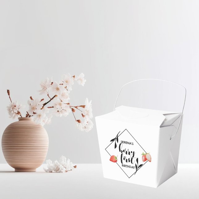 Caixinha De Lembrancinhas Berry First | PRIMEIRO ANIVERSARIO | Morango | Mod (Criador carregado)