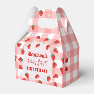 Caixinha De Lembrancinhas Berry Primeiro Aniversário Strawberry Primeiro 1 r
