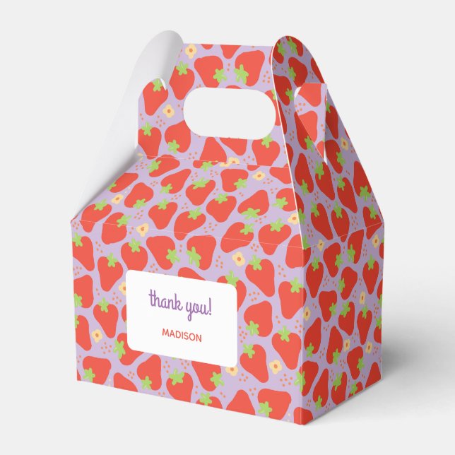 Caixinha De Lembrancinhas Berry Special Strawberry Birthday - ameixa (Frente)