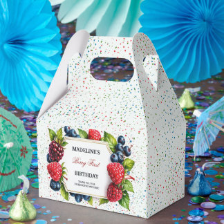 Caixinha De Lembrancinhas Berry Sweet Birthday Favor Box Strawberry Theme