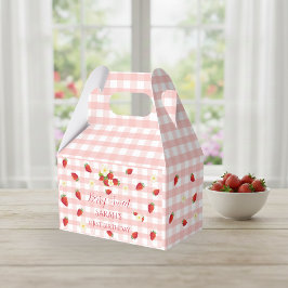 Caixinha De Lembrancinhas Berry Sweet Strawberry 1st Birthday Party Gift 