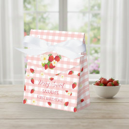 Caixinha De Lembrancinhas Berry Sweet Strawberry 1st Birthday Party Gift 