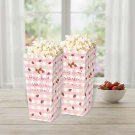 Caixinha De Lembrancinhas Berry Sweet Strawberry 1st Birthday Popcorn 