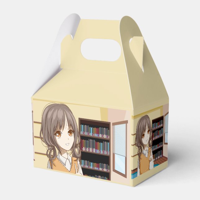 CAIXINHA DE LEMBRANCINHAS BIBLIOTECA ANIME GIRL (Frente)