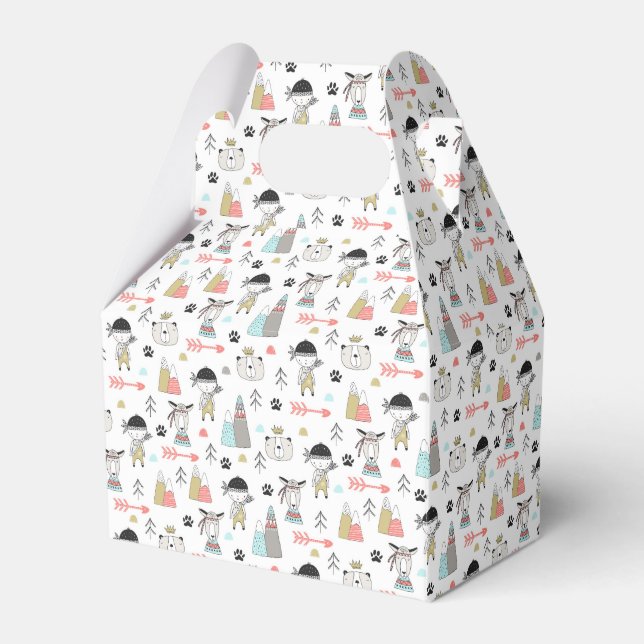 Caixinha De Lembrancinhas Bicicletas de Borracha e Padrão de Menino Indiano (Frente)