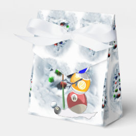 Caixinha De Lembrancinhas Billiards Ball Snowman Natal