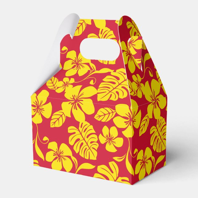 CAIXINHA DE LEMBRANCINHAS BIQUÍNI ROSA (VERMELHO/DOURADO) (Frente)