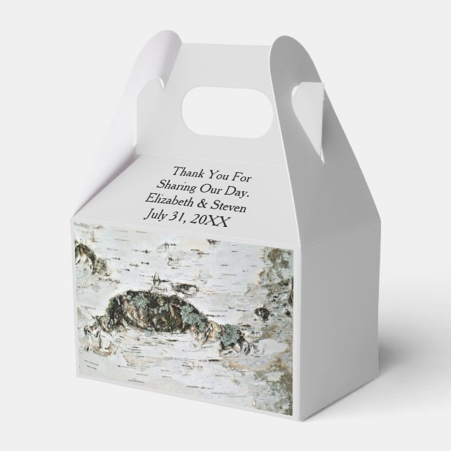 Caixinha De Lembrancinhas Birch Wood Nature Casamento Boxes (Frente)