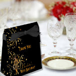 Caixinha De Lembrancinhas Birthday 1920's style art deco fireworks Thank You<br><div class="desc">Elegant faux gold and glam for a 1920's style 50th (or any age) birthday party! An art deco style birthday party thank you favor box in faux gold and black. Decorated with a 1920's style flapper girl and fireworks. Template for your name and age 50. With the text: Thank You....</div>