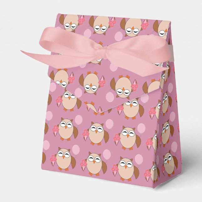 Caixinha De Lembrancinhas Birthday Owl Favor Box (Frente)