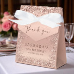 Caixinha De Lembrancinhas Birthday Party Rose Gold Thank You Cute<br><div class="desc">Add a touch of elegance to your celebration with these rose gold thank you favor boxes — perfect for birthday parties, bridal showers, or any stylish event. Featuring a soft pink and metallic rose gold palette with a sweet thank-you message, these small gift boxes are ideal for candy, trinkets, or...</div>