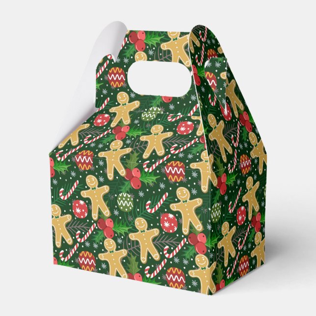 Caixinha De Lembrancinhas Biscoitos de Gengibre de Natal (Frente)