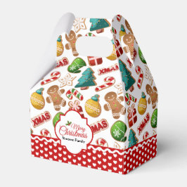 Caixinha De Lembrancinhas Biscoitos de Natal com Gengibre Padrão Fofo
