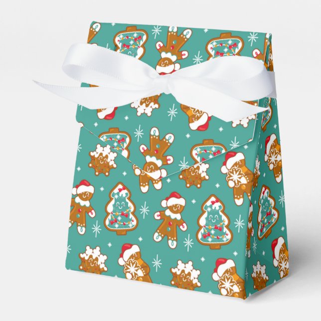 Caixinha De Lembrancinhas Biscoitos de Natal de Gengibre (Frente)