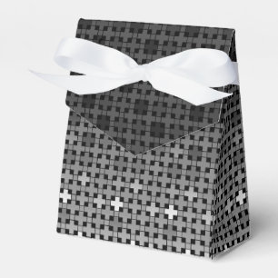 Caixinha De Lembrancinhas Black and white geometric gradient pattern