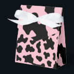 Caixinha De Lembrancinhas Black & Pink Cow Couro Impresso<br><div class="desc">Itens correspondentes disponíveis.</div>