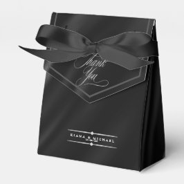 Caixinha De Lembrancinhas Black Satin Wedding Black ID866