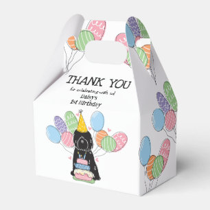 Caixinha De Lembrancinhas Black Tibetan Terrier Dog Obrigado