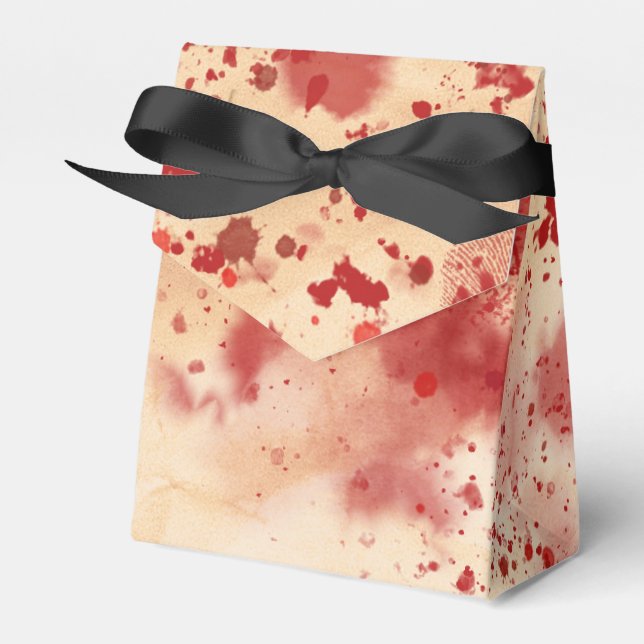 Caixinha De Lembrancinhas Bloody Vintage Paper Halloween GothParty (Frente)