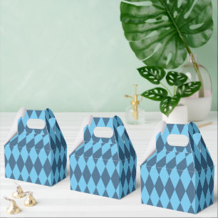Caixinha De Lembrancinhas Blue Bavaria Rhombus Flag Pattern