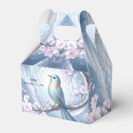 Caixinha De Lembrancinhas Blue Bird Floral Favor Box