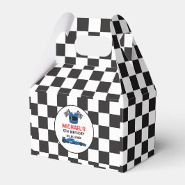 Caixinha De Lembrancinhas Blue Car Racing Birthday Caja de regalo