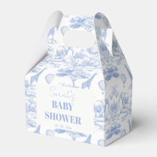 Caixinha De Lembrancinhas Blue Chinoiserie Toile de Jouy Chá de fraldas Favo
