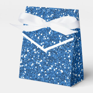 Caixinha De Lembrancinhas Blue Glitter Printed Party Favor Box Any Occasion