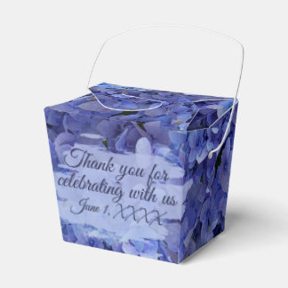 Caixinha De Lembrancinhas Blue Hydrangea Floral Takeout