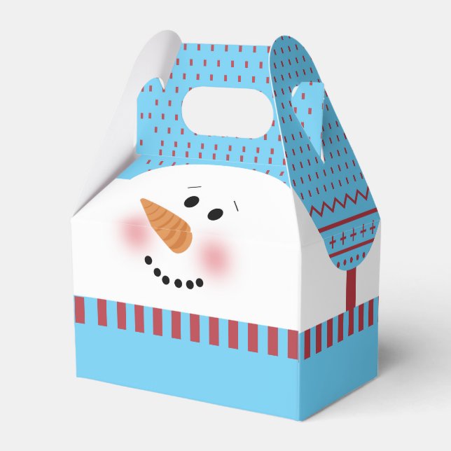 Caixinha De Lembrancinhas Blue Snowman Gable Box (Verso)