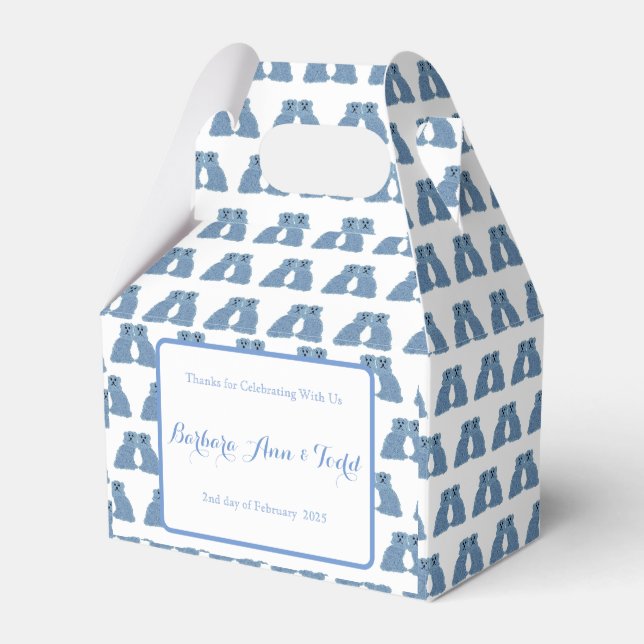 Caixinha De Lembrancinhas Blue Staffordshire Dogs Ginger Jars Jar Wedding Fa (Frente)