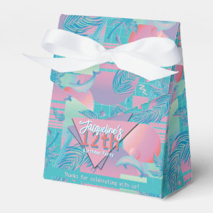 Caixinha De Lembrancinhas Blue Summer Vaporwave Sunset Birday