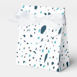 Caixinha De Lembrancinhas Blue Terazzo Pattern