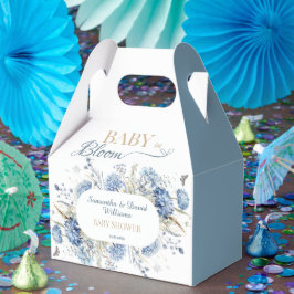 Caixinha De Lembrancinhas Blue Wildflower Baby in Bloom Floral Baby Shower 